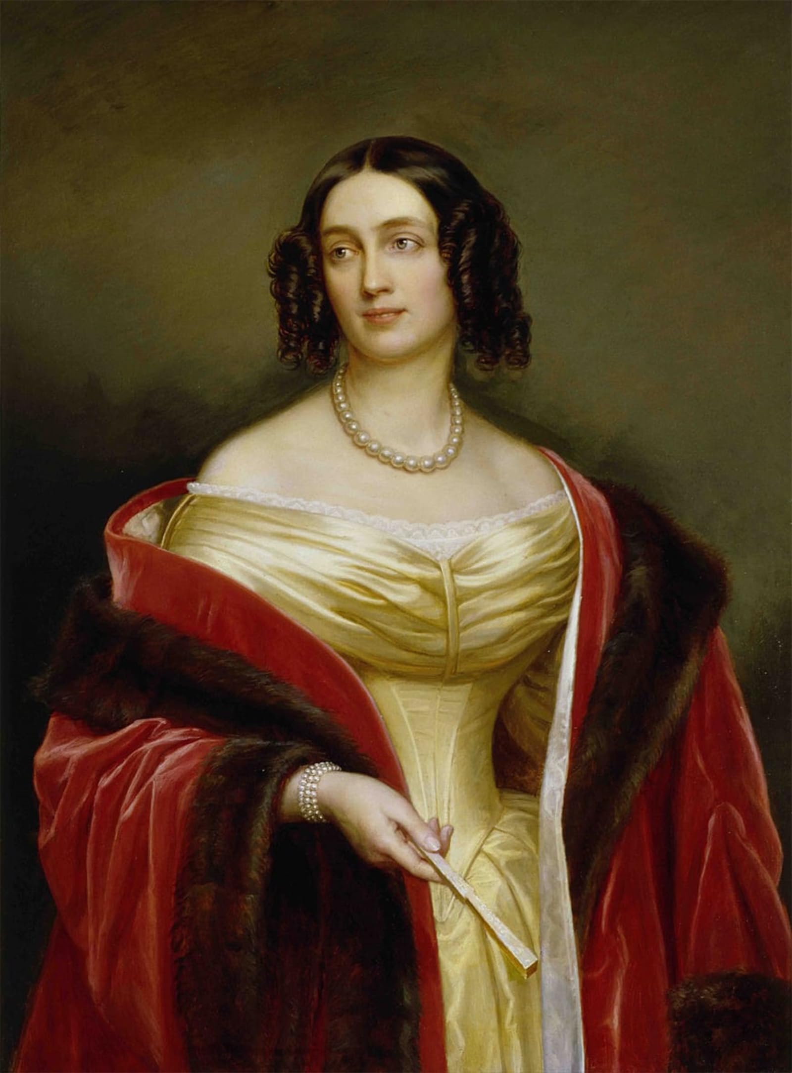 ARTXLXXBN Famous Painting Art Wall Decor Abstract Art Picture Portrait of Elisabeth Ludovika of Bavaria Queen of Prussia by Carl Stieler Animal Pictures for Home Decor 60x90cm