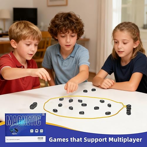 Miniatura 2 de Juego de ajedrez magnético, juego de ajedrez magnético con piedras, juego de estrategia de ajedrez magnético para niños y adultos, juego de juegos