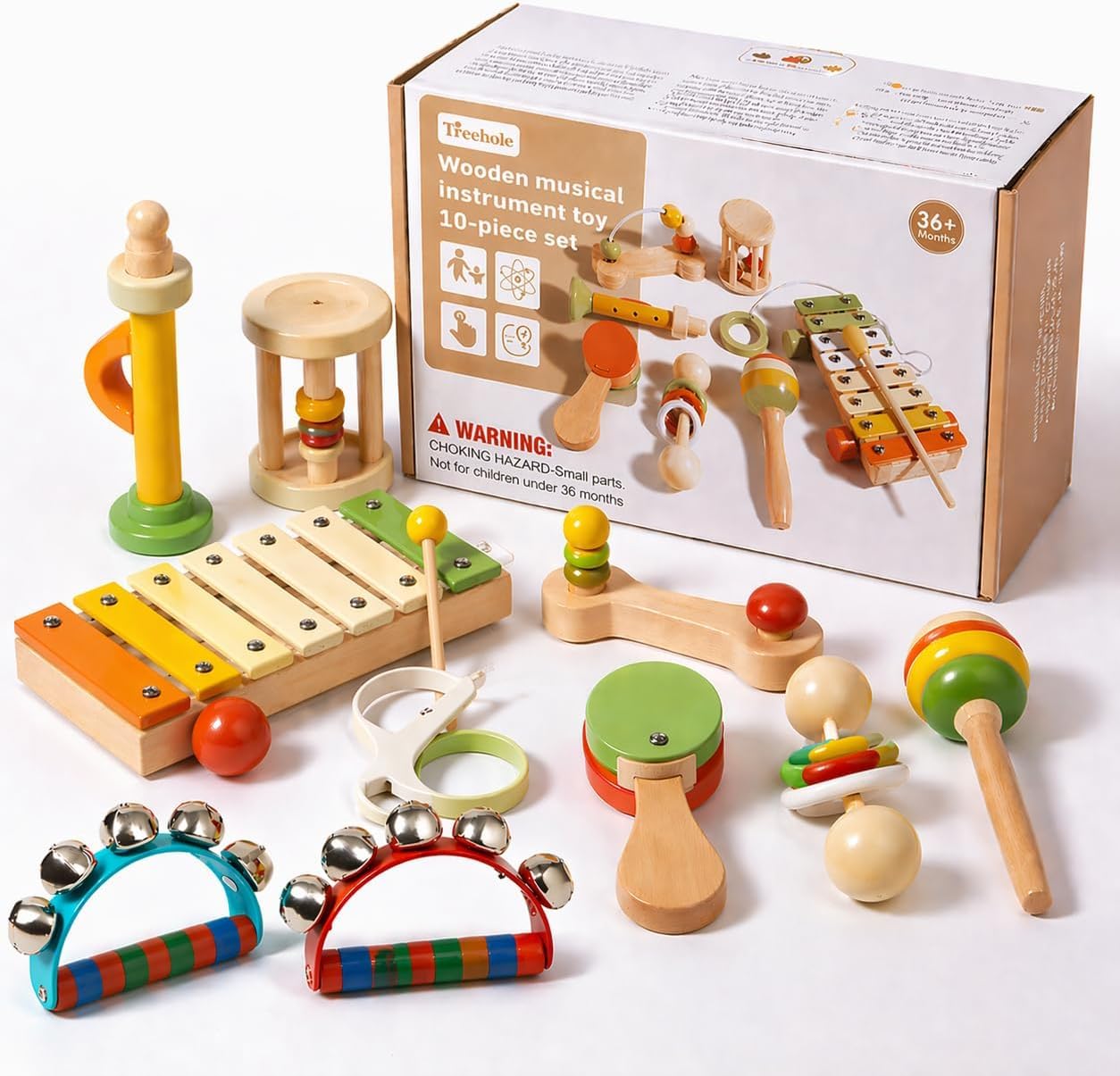 ALBIOON Kids Musical Instruments 10 Pcs