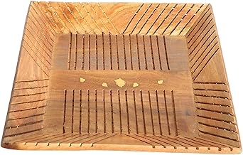 Wooden Serving Tray Multipurpose Tray Decoration & Storage Tray Present Item Tea Table or Kitchen Wooden Food Trays and Wooden Breakfast Tray (Brown)