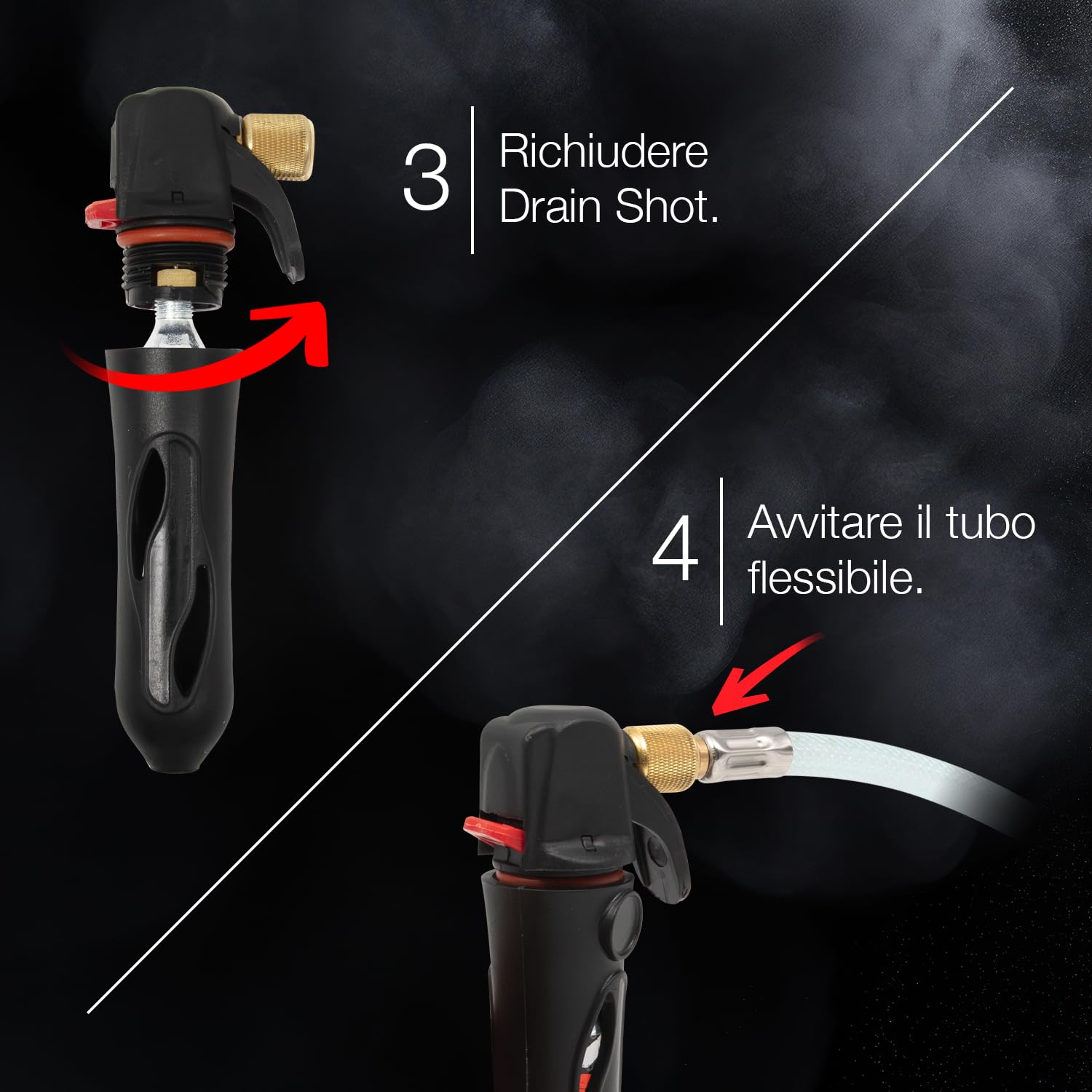 Errecom Drain Shot, Pistola Pulizia Scarico Condensa Climatizzatori – Professionale, Leggera e Portatile sblocca gli scarichi condensa ostruiti, Cartuccia CO2 da 16 g inclusa