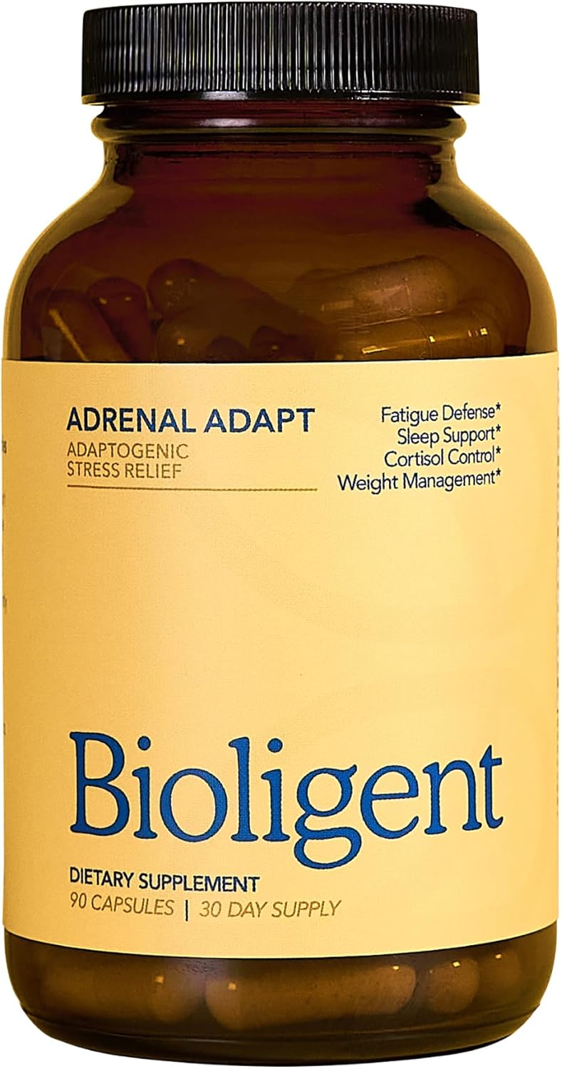 Adrenal Adapt Stress Support Supplement, Supports Cortisol Health, Energy Levels, Stress Moderation, Fatigue, and Metabolism, 90 Capsules, 30 Day Supply