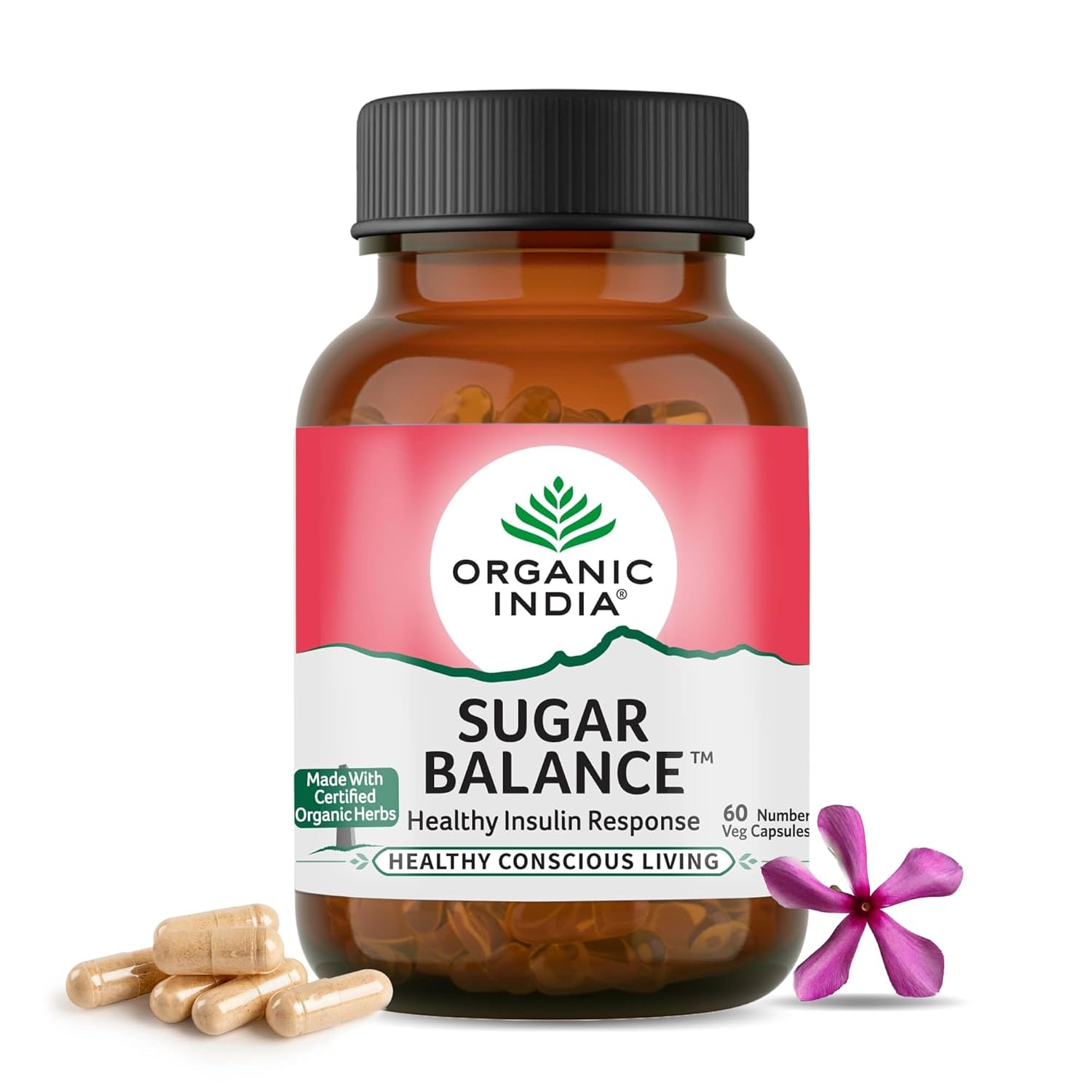 A TATA Product – Organic India Sugar Balance – 60 Veg Capsules, Naturally Supports Healthy Insulin Response & Glycemic Control, Normalize Energy Levels & Metabolism, GMP & NPOP Certified Organic A TATA Product – Organic India Sugar Balance – 60 Veg Capsules, Naturally Supports Healthy Insulin Response & Glycemic Control, Normalize Energy Levels & Metabolism, GMP & NPOP Certified Organic