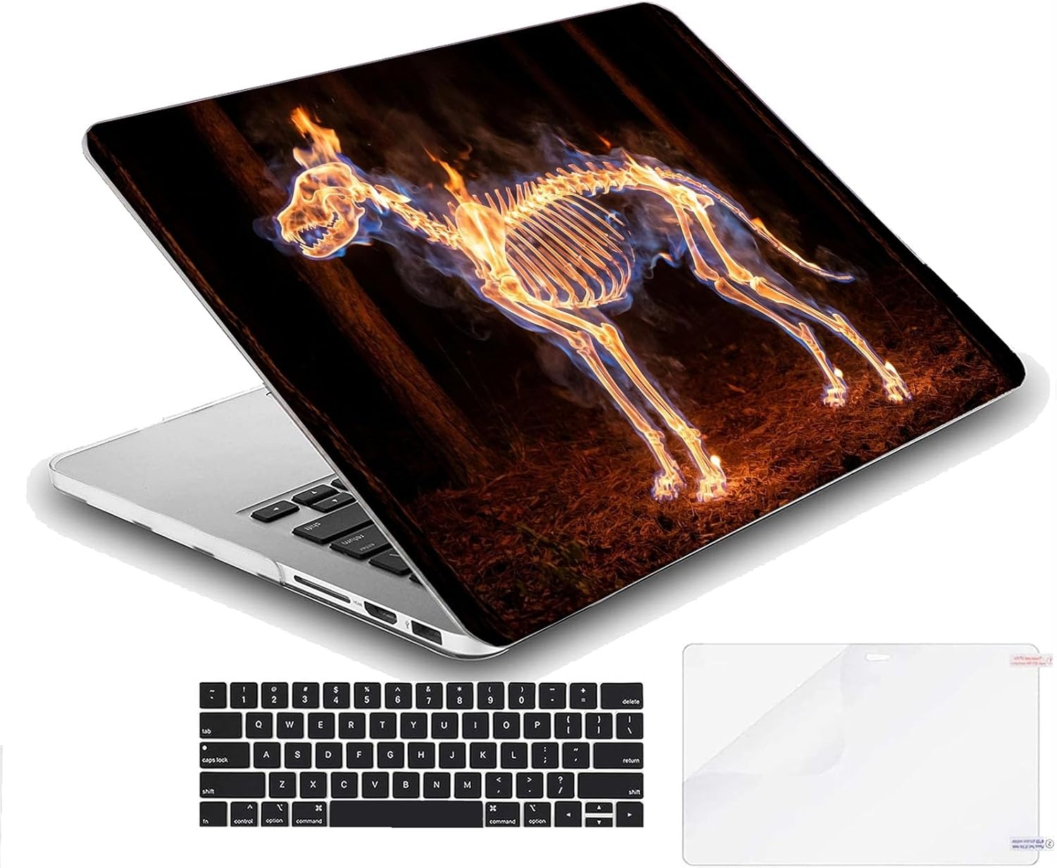 Compatible with MacBook Neo 13-inch, Hard Shell Case with Keyboard Cover and Screen Protector (A3404 A18 Pro chip, 2026 Release) - Dog Skeleton MC22585