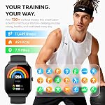 Smart Watch for Women Men - Answer/Make Call, Fitness Tracker Smartwatch for Android iPhone Compatible, Sleep Monitor Cycle, 110+ Sports Modes Step Counter (Modern, Midnight Black, 1.83)