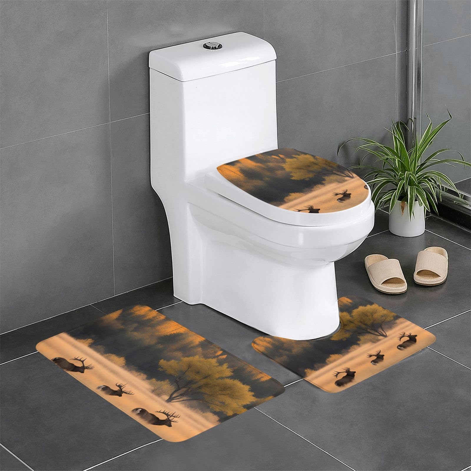 Tapis de salle de bain antidérapants pour éviter les glissades sur carrelage humide de WC