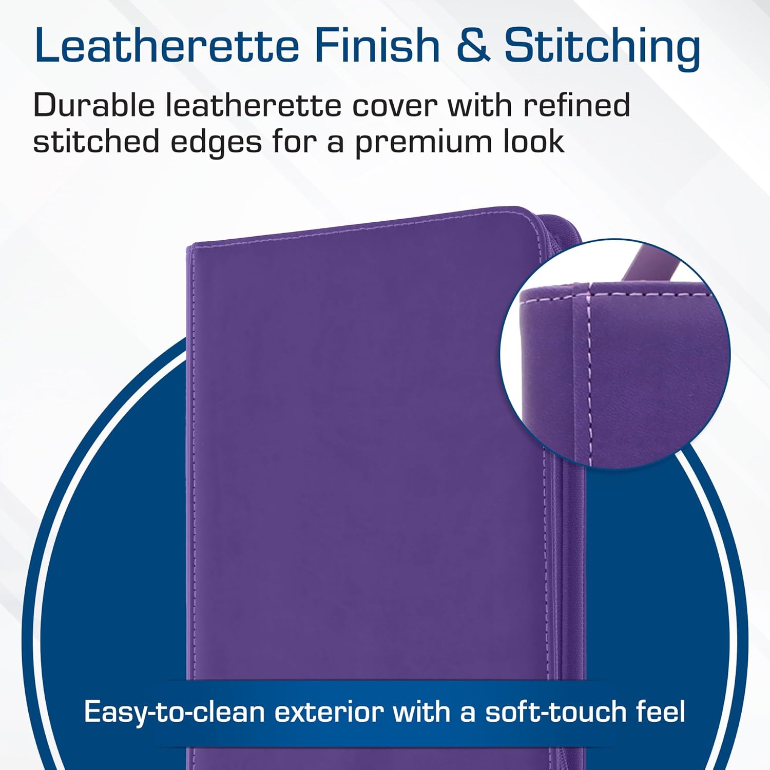 BCW Z-Folio 9-Pocket LX Album - Purple | Secure Zipper Card Organizer | Premium Leatherette Card Collection Binder | Trading Card Binder for Pokemon, MTG, Sport Cards and More