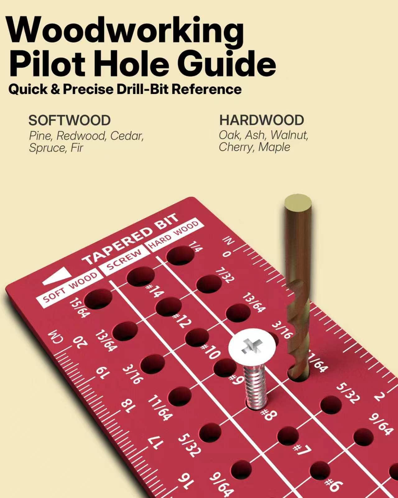 Drill Bit & Screw Gauge - Woodworking Tool -5