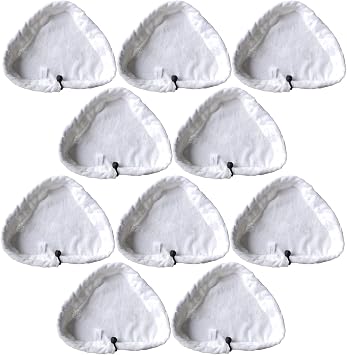 SaferCCTV 10Pack Microfiber Steam Mop Pads Washable & Reusable Replacement Pads Compatible with Steamboy X5 H2O H20 S302 S001 SKG 1500W Steam Mop