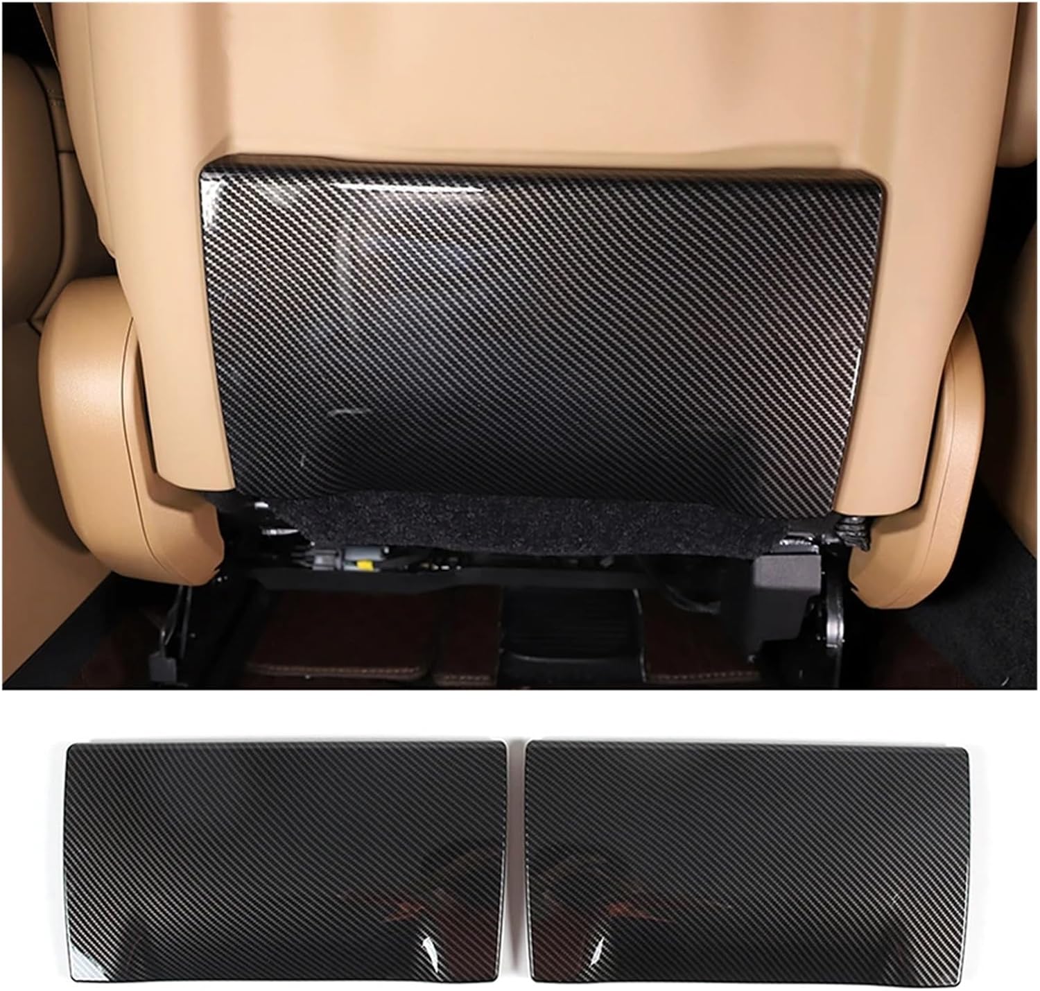 Seat Back Kick Panel Covers Compatible for Land Rover Range Vogue Sport 2023 2024 ABS Carbon Fiber Car Interior Accessories(Oak Wood Grain)