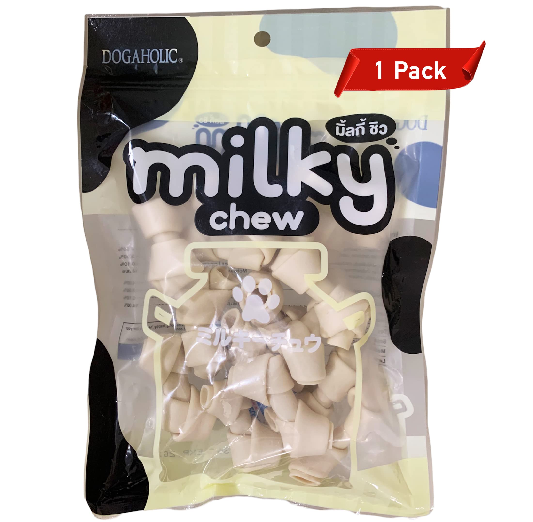 Dogaholic Dog Treats: Milky Chew Pet Treats by For The Fur Kids (Bone Style, 1 Pack) (B09WRKLG3S) Amazon Price History, Amazon Price Tracker