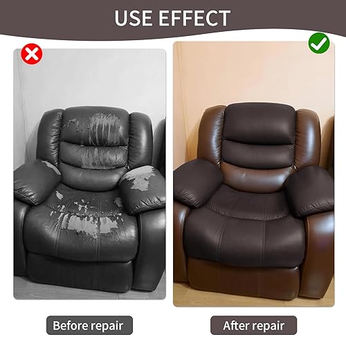 Miniatura 7 de Cinta de reparación de cuero, parche de reparación de cuero autoadhesivo para sofá, muebles, sofás y asientos de coche, kit avanzado de reparación