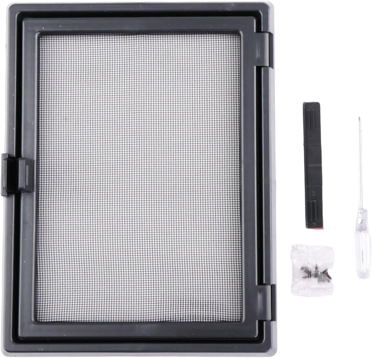 VELURA Window Screen Mesh Home Office with Mount Hardware Tool Magnetic Flap System Style E|1 Screen with Frame,Mount Hardware and Tool|Other Window Accessories| Home Improvement