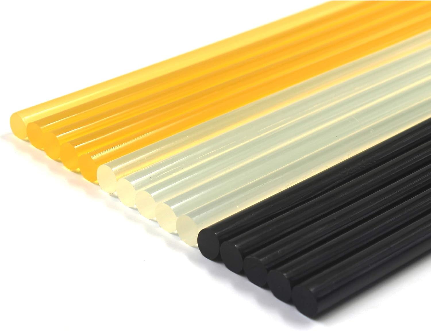 Anyyion 15 PCS Paintless Dent Repair Kits Glue Sticks, 15Park - (5 Packs Black & 5 Pack Yellow & 5 Pack Transparent) Size: 11mm * 270mm
