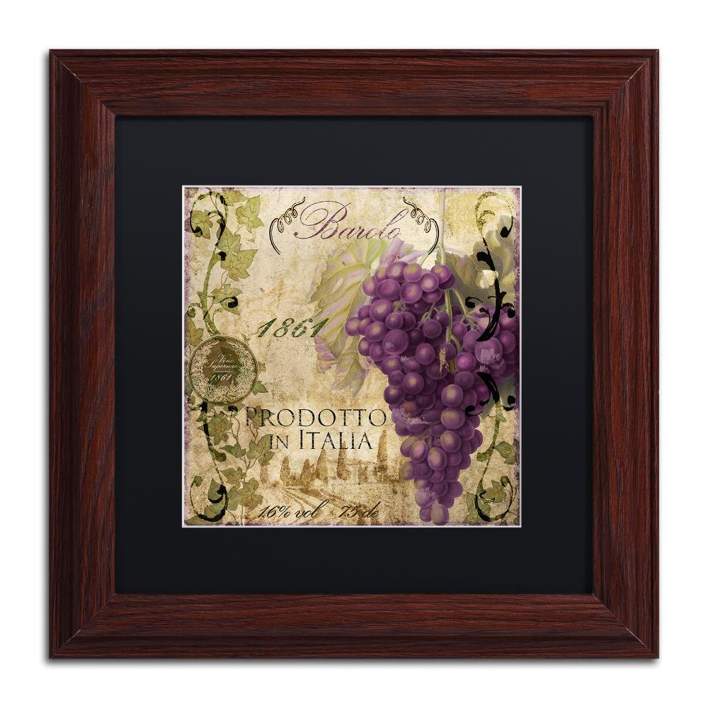 Trademark Fine Art Vino Italiano II by Color Bakery Black Matte Wood Frame 11x11-Inch