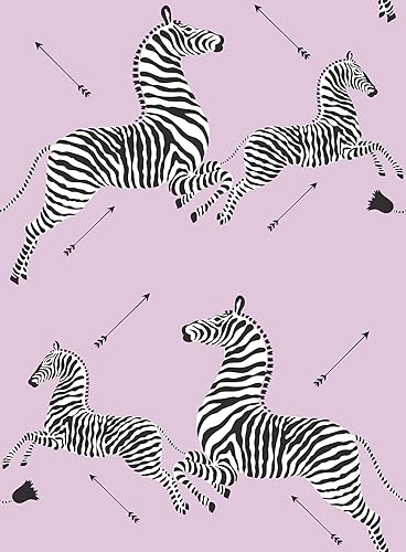 Scalamandre Lilac Zebra Safari - Papel tapiz para despegar y pegar, color rosa