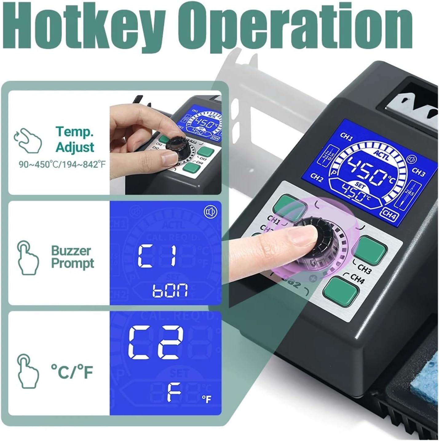 982 返金済み加熱はんだごてステーション互換 C210 はんだごてハンドル電子溶接リワークステーション(245set98201)