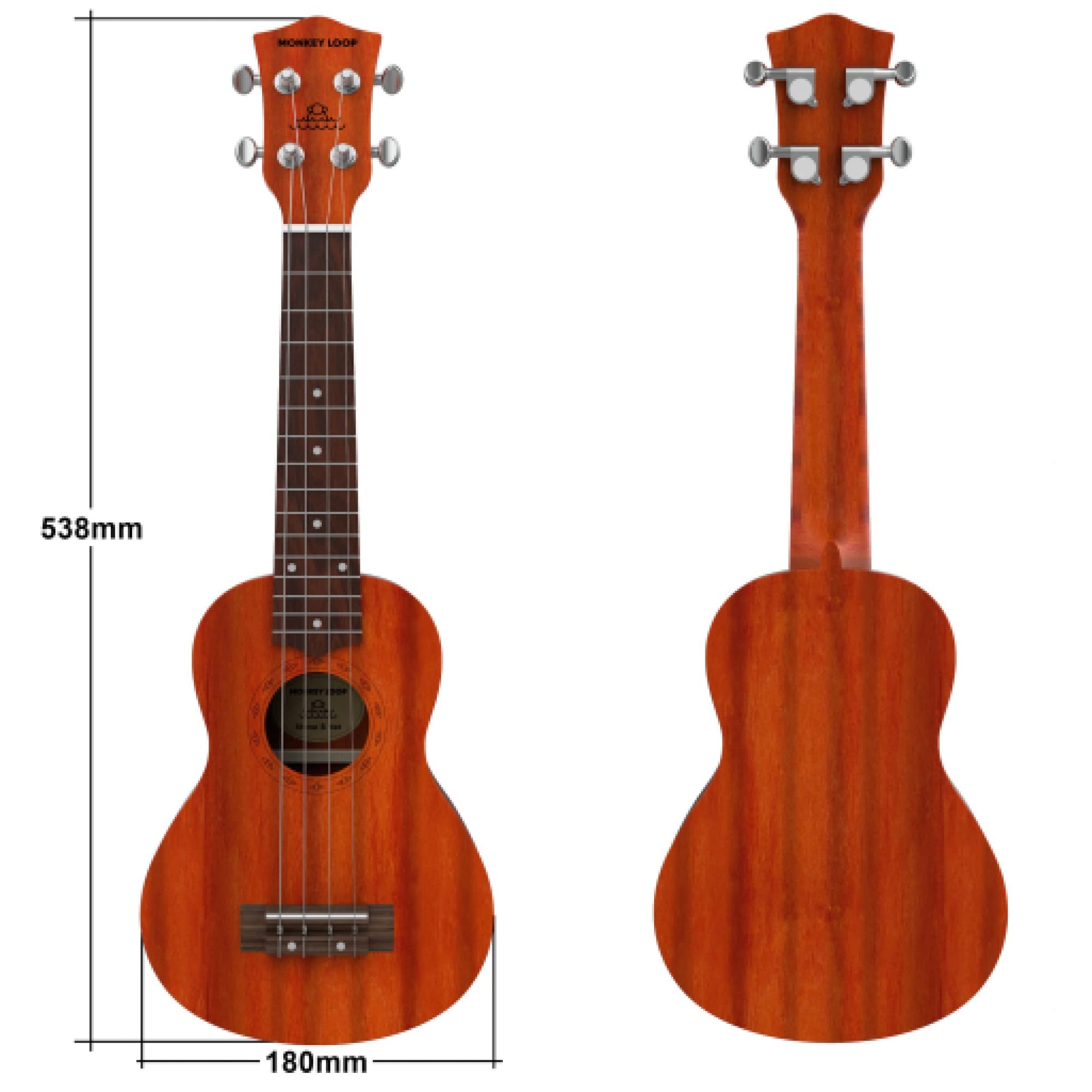 MONKEY LOOP Stone Natural Ukelele Soprano
