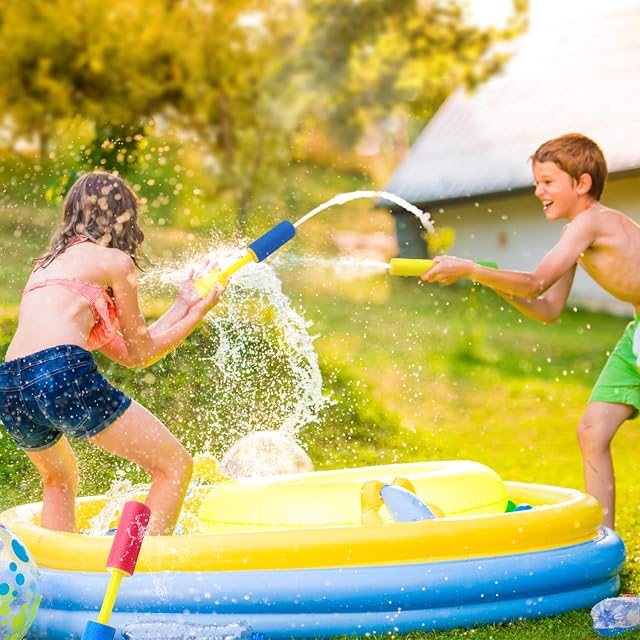 Foto 4 de 8 de Yetech Juego de 28 juguetes de piscina con anillos, pistola, palos, juego de buceo submarino para niños