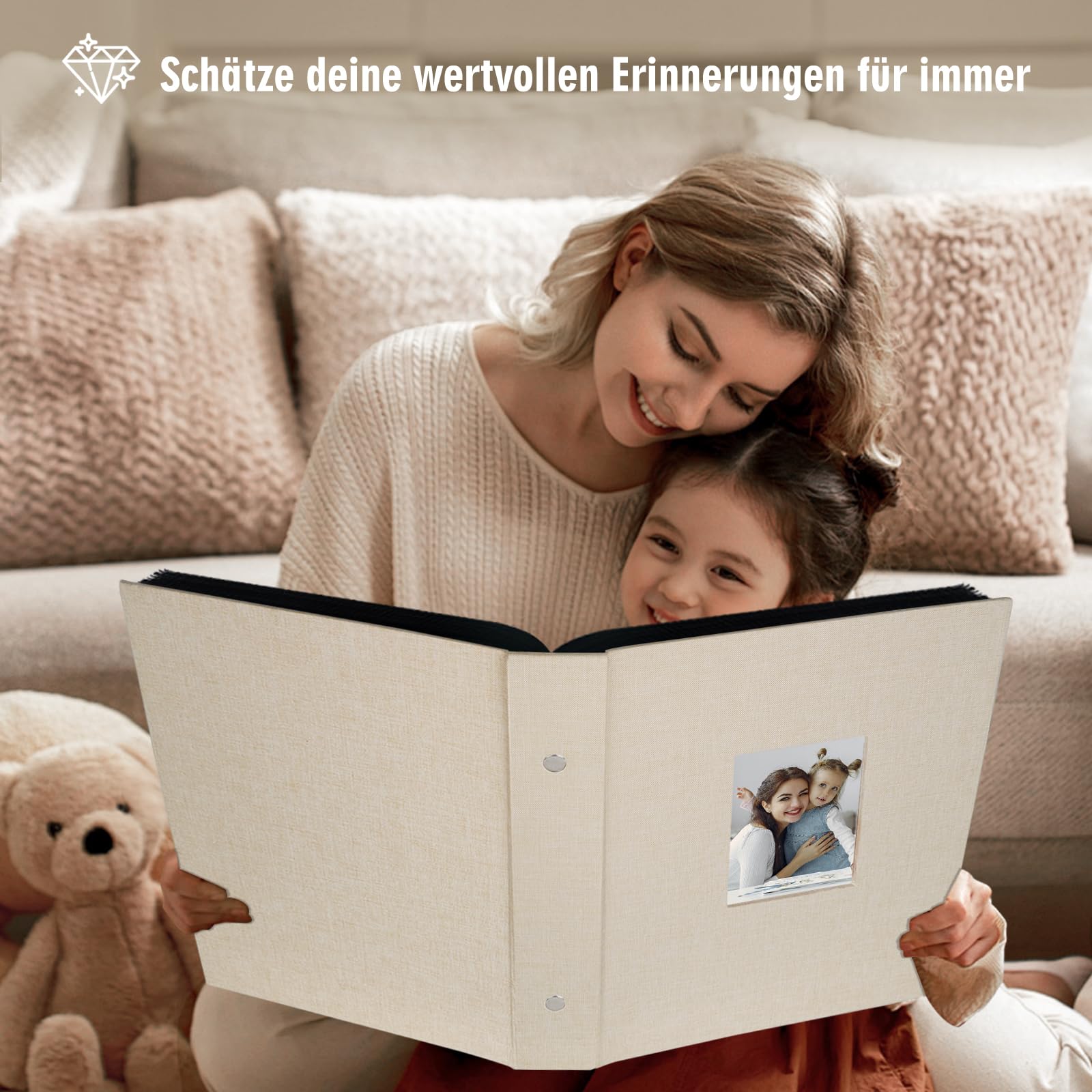 Album Photo 1000 Photos 10x15 Cm - Couverture Cuir - Pour Photos Horizontales Et Verticales