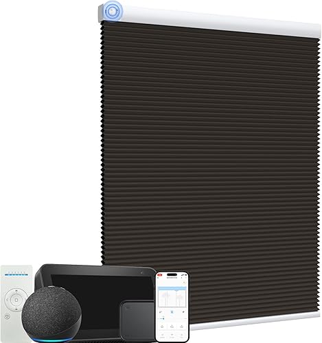 Vista 33 de MYshade Persianas Opacas Celulares Inalámbricas de 1.5 Pulgadas, Persianas Impermeables con Aislamiento Térmico y Reducción de Ruido, Tratamientos