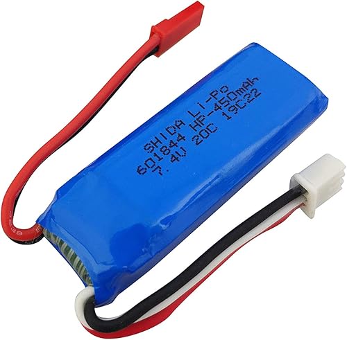 Miniatura 2 de sea jump Batería de litio de 7.4 V 450 mAh para wltoys K969 K979 K989 K999 P929 P939 284131 de alta velocidad con control remoto para coche,