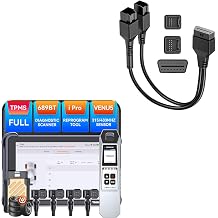 THINKSCAN 689BT TPMS Combos With 12+8 Connector, Professional OBD2 Scanner Diagnostic Tool with TPMS, Activate/Read/Learn Sensor Tool with VENU iPro, Programming SensorsPack in 315/433MHz VENU5 Only
