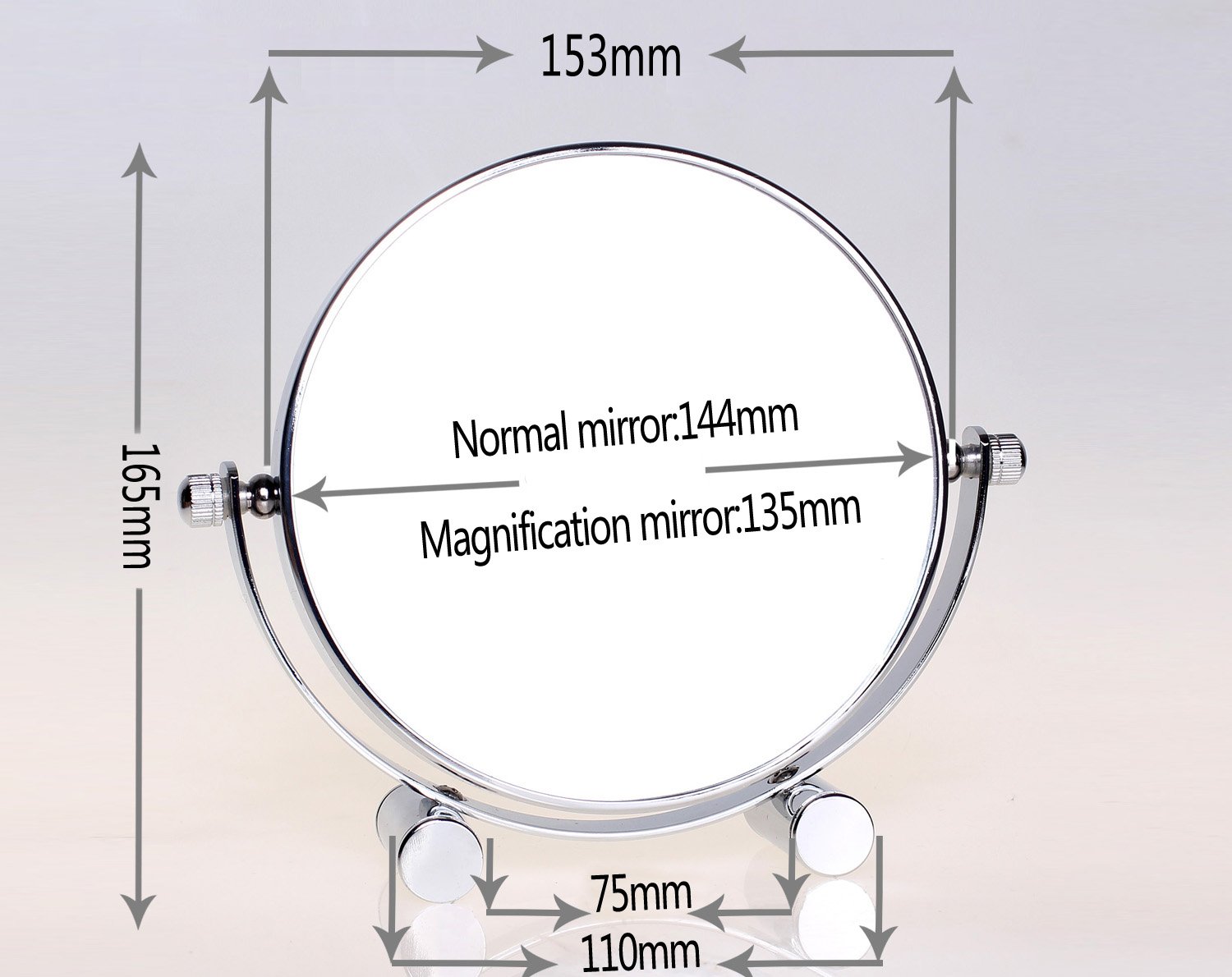 Specchio Trucco TUKA 7X Ingrandimento | Doppia Faccia | Da Tavolo O Viaggio | Ø15.3 Cm - Foto 11