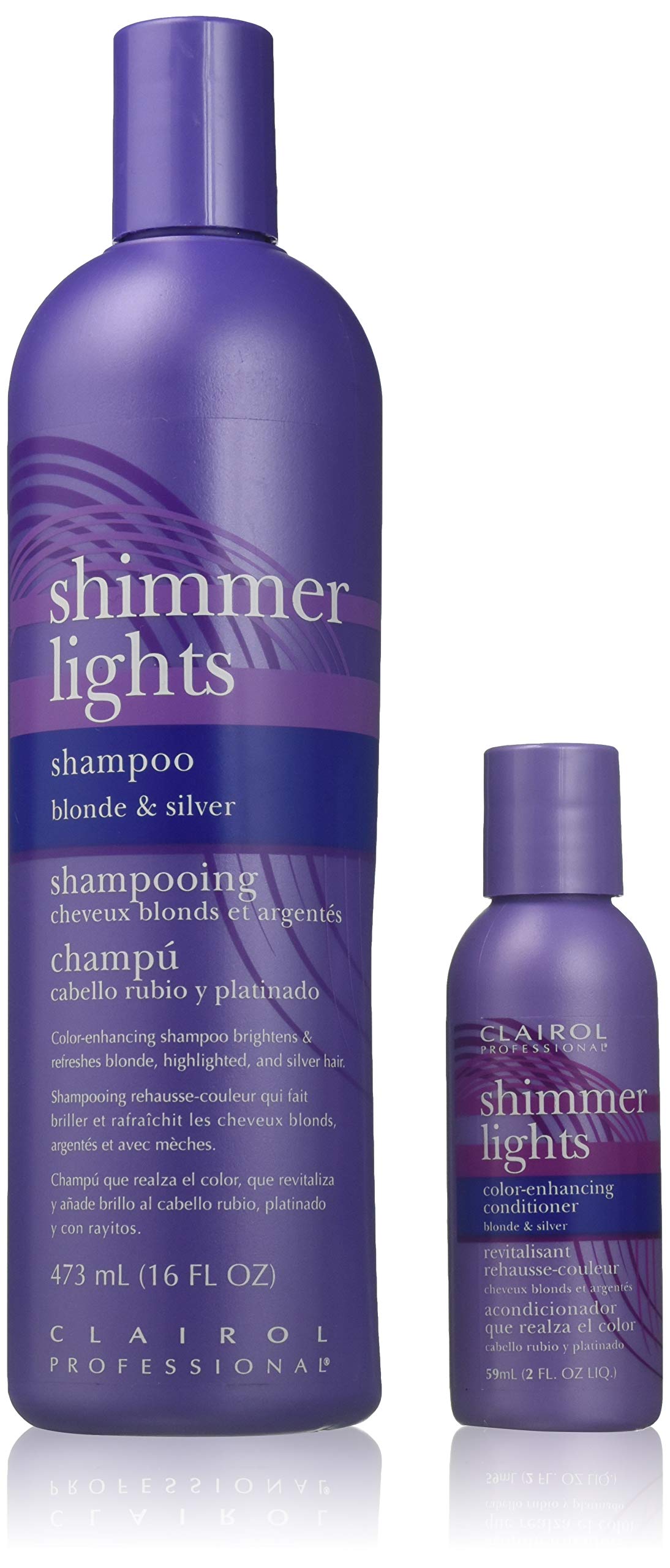 ClairolShimmer Lights Shampoo Blonde Silver 16 Ounce With 2 Ounce Conditioner (473ml)