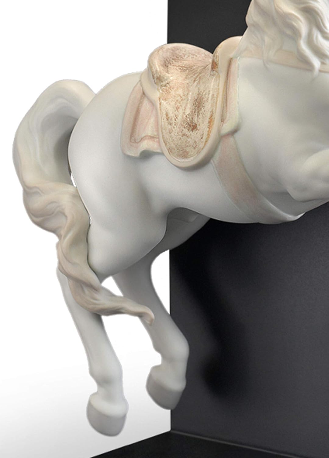 Lladro Horse On Courbette 21 Inch High Table Lamp