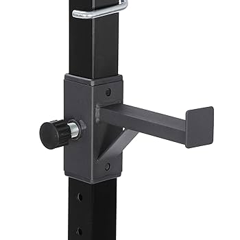 バーベルラック スチール製 高さ調整可能 ハーフラック パワーラック 【22段階x5.5cmの高さ調整/13cmの