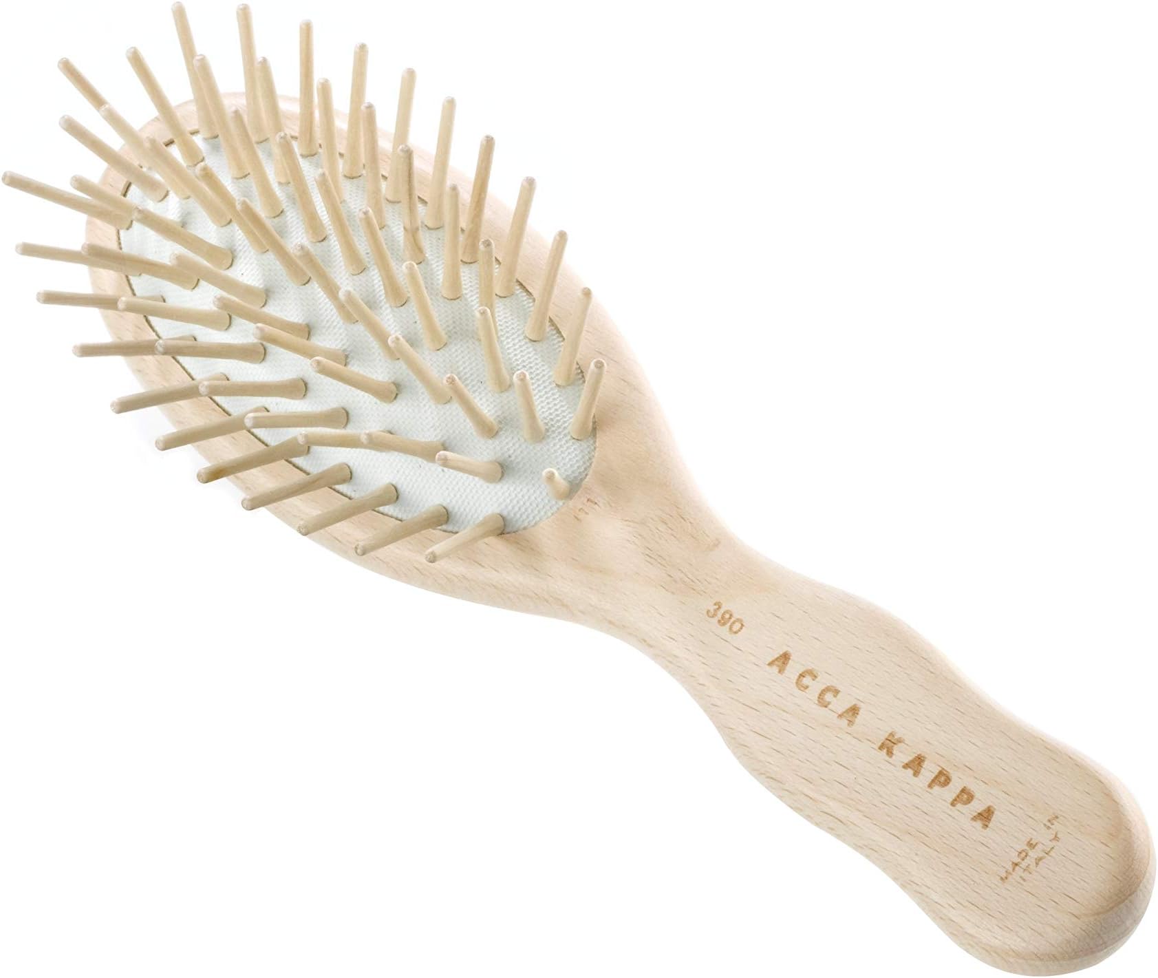 Natural Oval Hair Brush Wooden Pins Beechwood Anti-Static Scalp-Massage Detangler