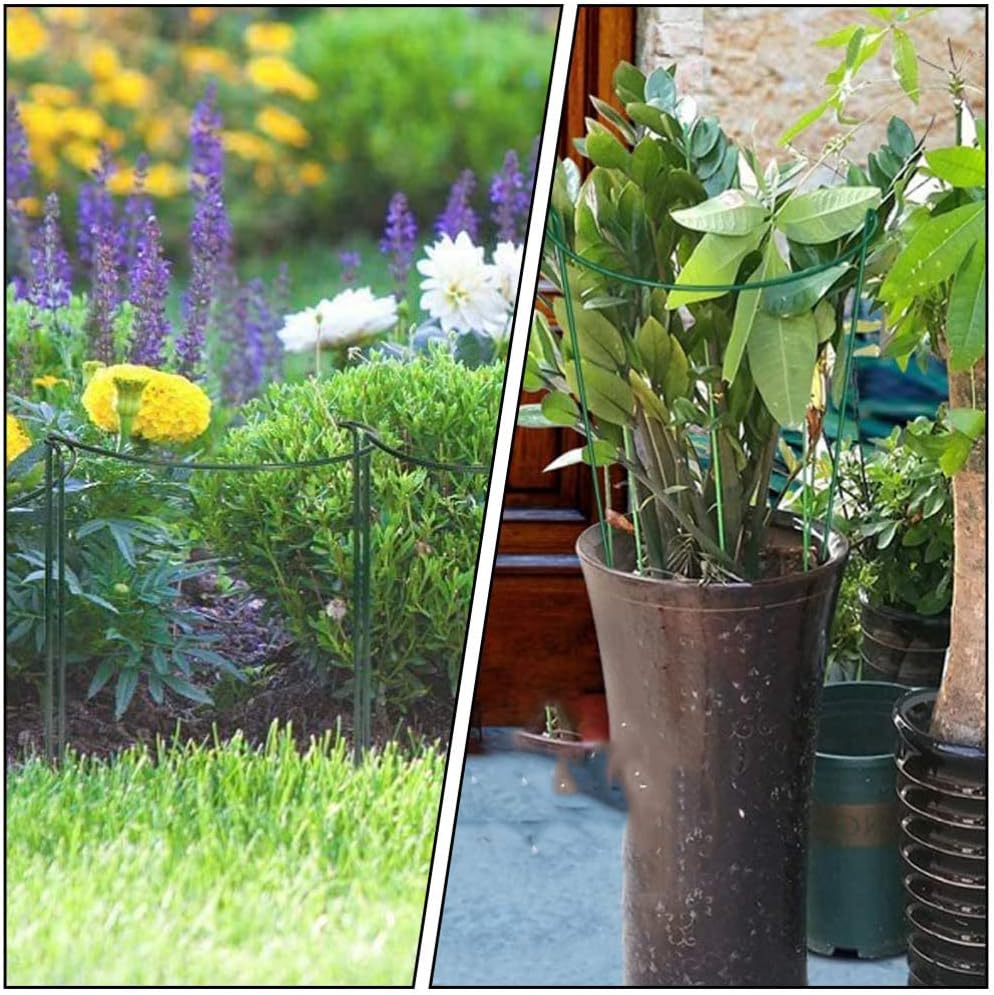 Cabilock 6pcs Plant Support Stakes Iron Brackets for Climbing Plants Easy to Install Garden Supports for Peonies Hydrangeas