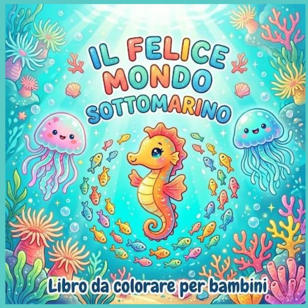 Il Felice Mondo Sottomarino: Delizioso libro da colorare con 70 illustrazioni uniche e originali