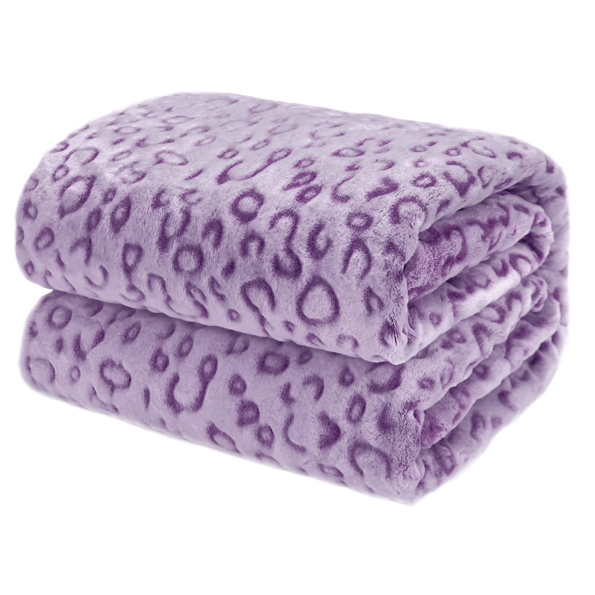 Cadeau violet pour femme original avec cette couverture léopard douce pour anniversaire