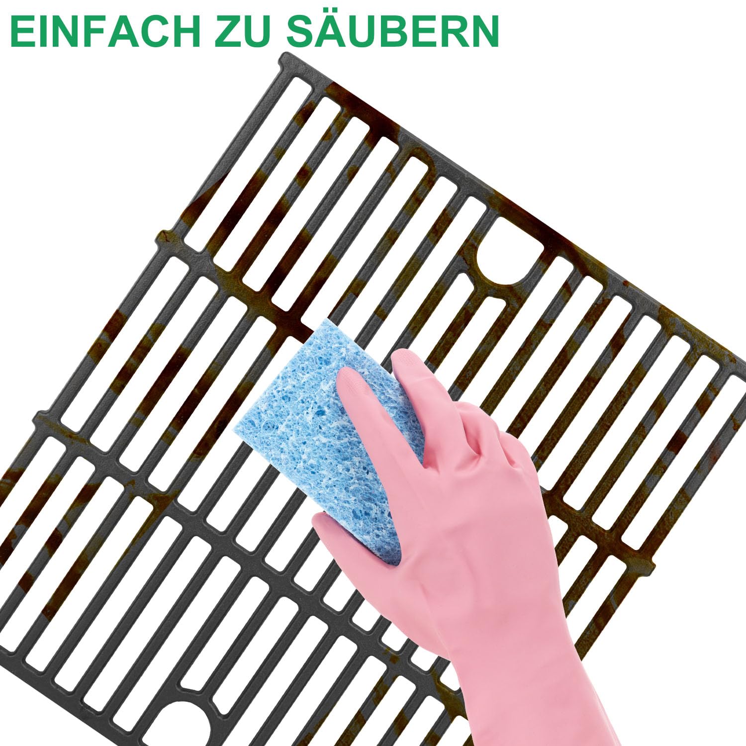 WELL GRILL Uniwersalny żeliwny ruszt do grilla gazowego Tepro 4, 5, 6-palnikowy, ruszty żeliwne, akcesoria do grilla gazowego Tepro Mayfield/Keansburg / Hampton i grilla na węgiel drzewny, 36 x 40 cm
