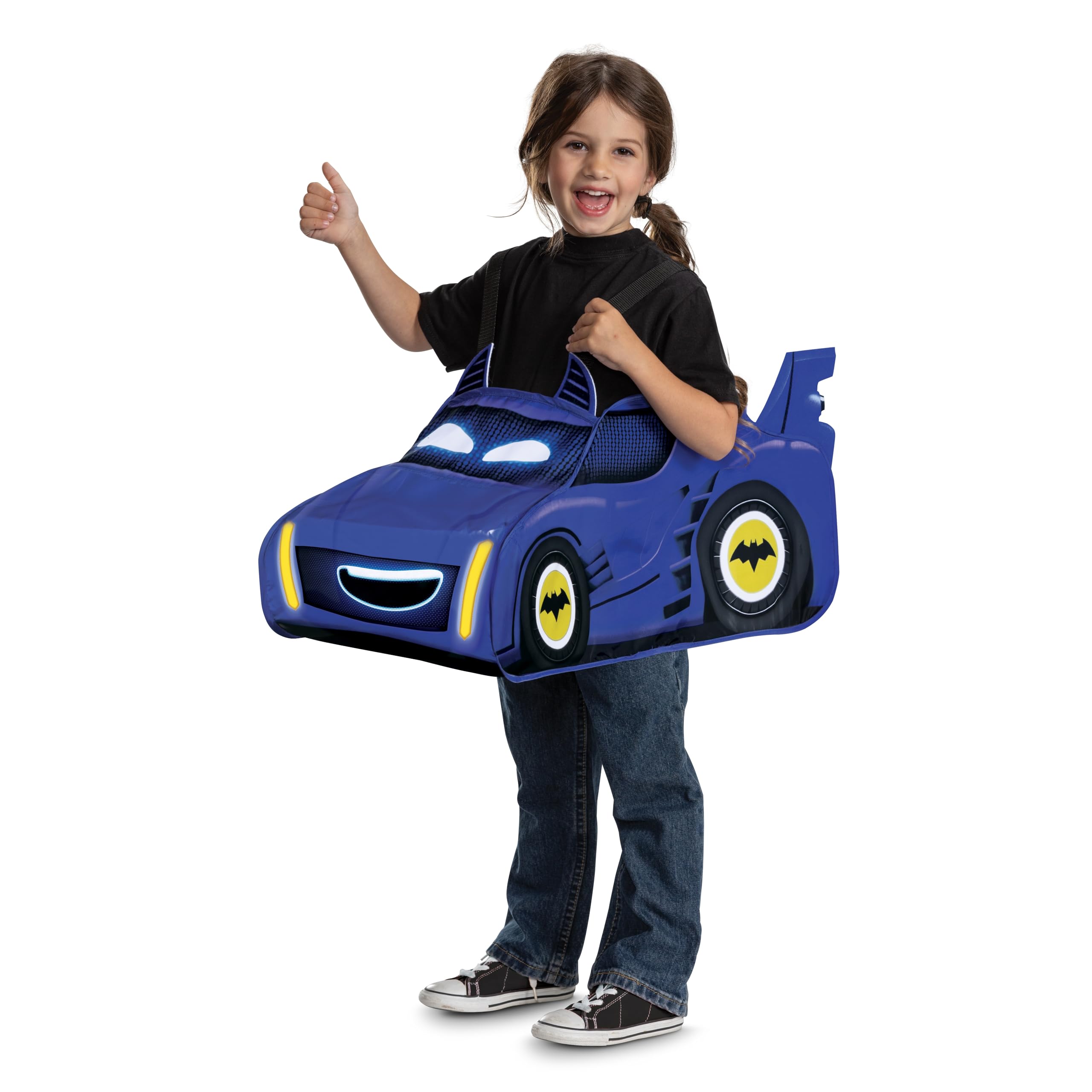 Disguise Bam Pop Out Costume, Official Batwheels Ride On Costume for Kids, One Size (Up to Size 6)