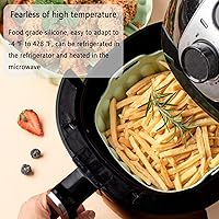 Vista 2 de 2-Pack Square Air Fryer Silicone Pot, A safe and non Stick Air Fryer,Reusable Baking Tray And Oven Accessories;Suitable For 4QT -8QT Air Fryers