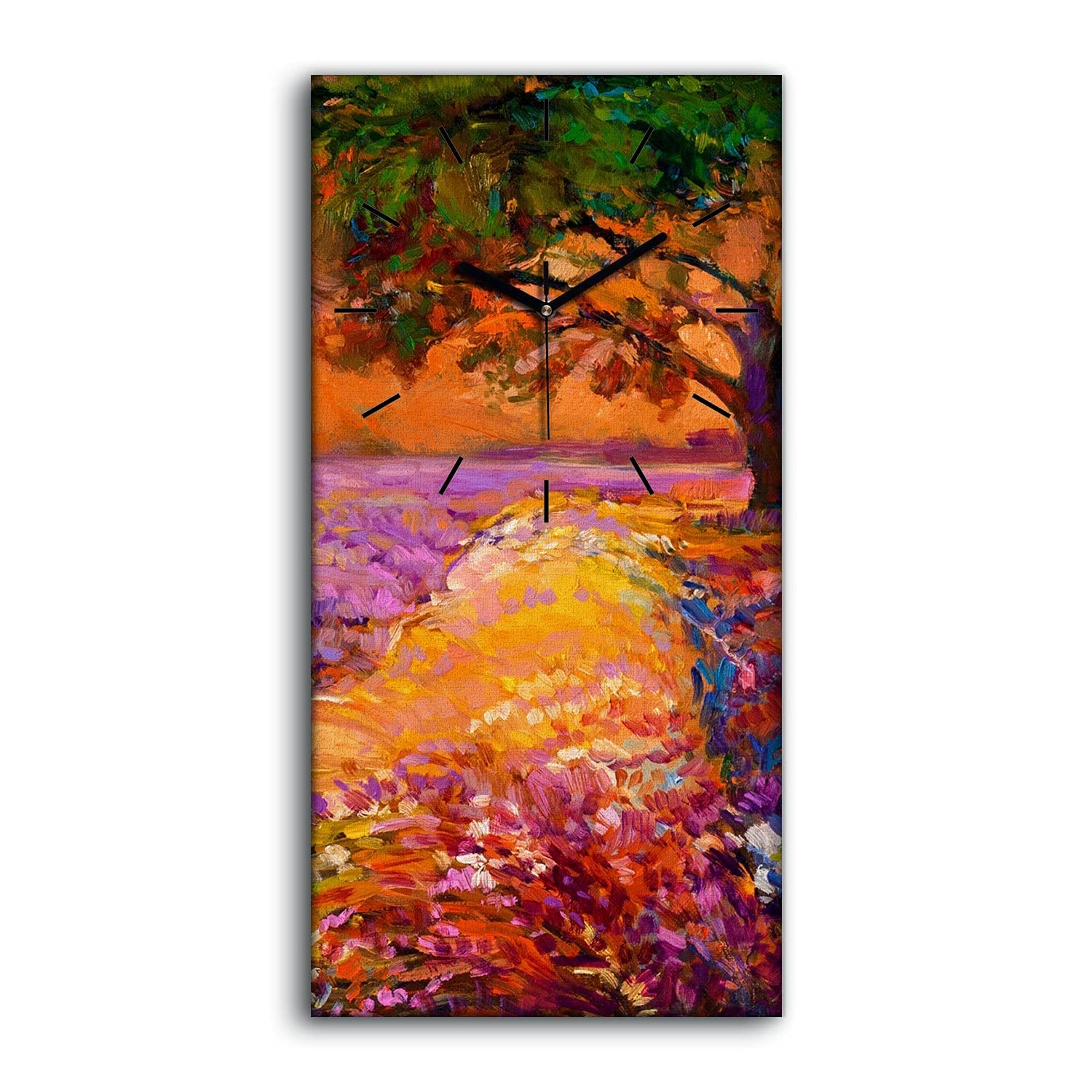 Horloge sur toile décoration art mural moderne de qualité 30x60