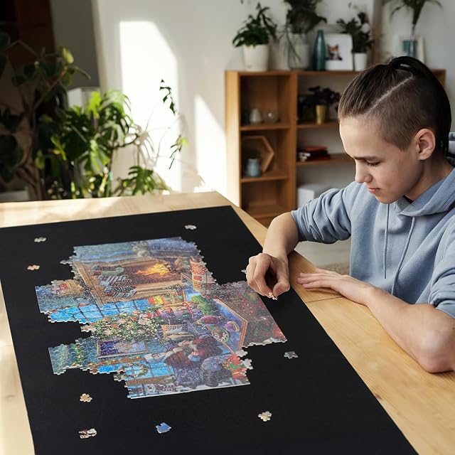 Foto 8 de 8 de Neuytiky Tapete Puzzle, Tapete Puzzle Roll Up Pad 3000 2000 1500 Piezas, Alfombra Guarda Puzzles