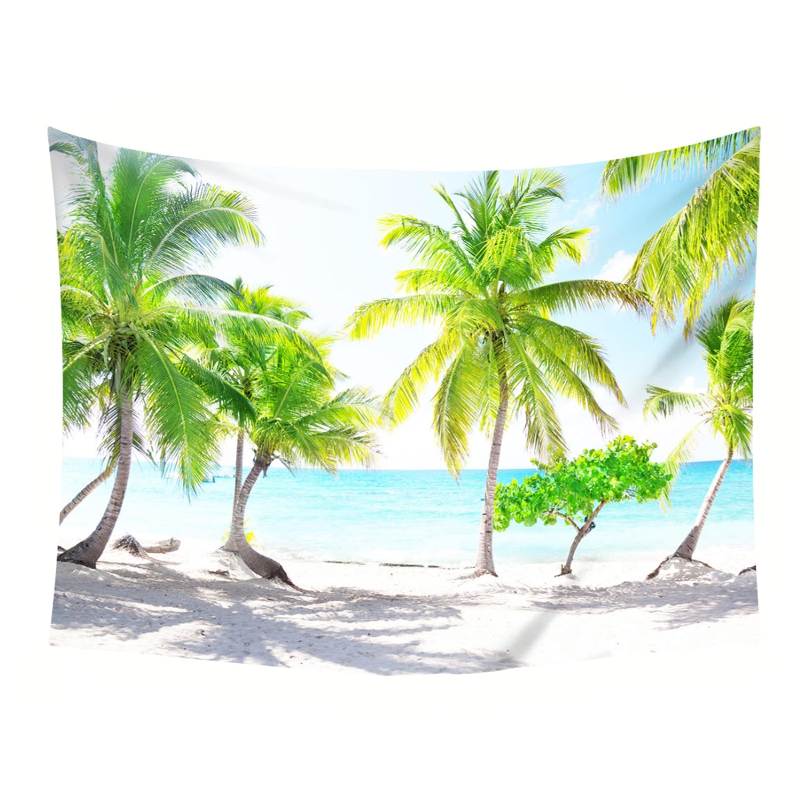 RDSGYZ Wandbehang Stoff Schlafzimmer, Wandteppich Landschaft Motiv Groß 350x256CM Kokospalmen Meer Wandvorhang Wandbehang Tuch Wanddeko für Kinderzimmer Schlafzimmer
