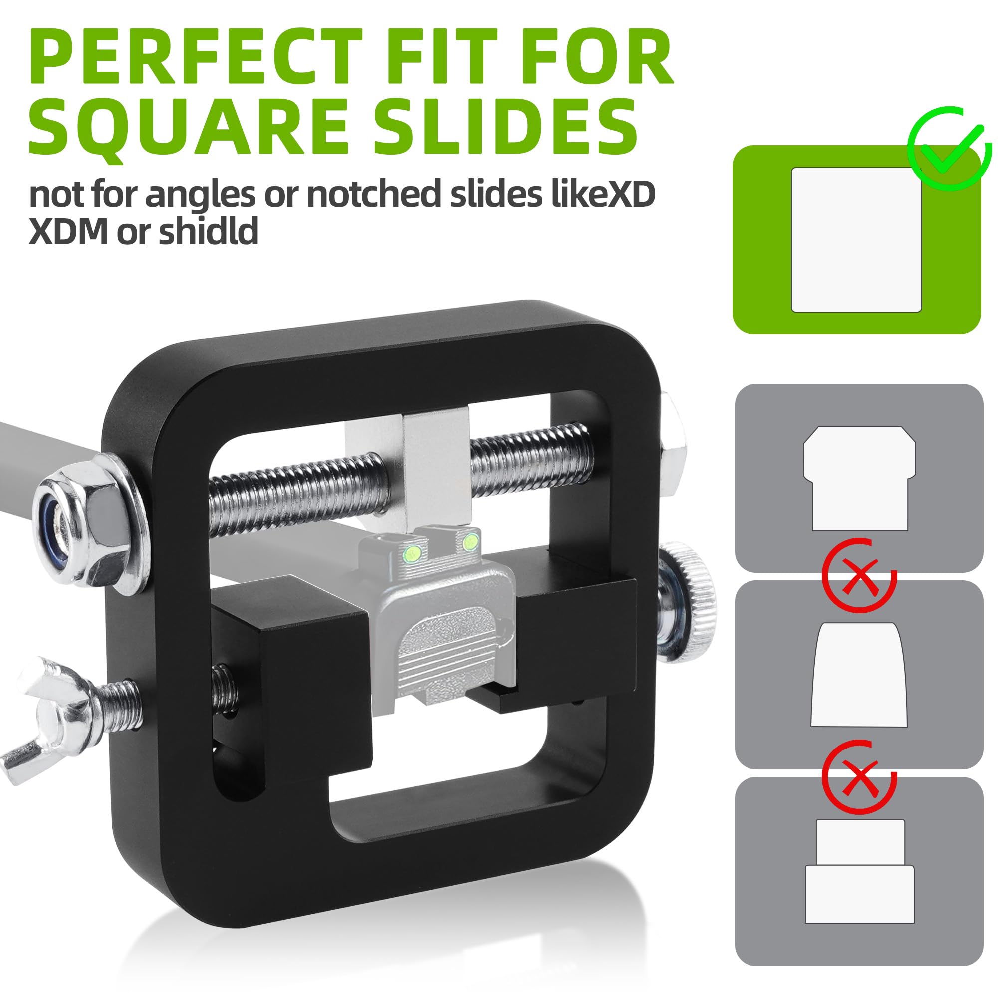 Jimtyee Rear Sight Pusher Tool Compatible with Glock 19 43,1911, Shield, Sig P365 Universal Sight Bead Disassembly Tool for Handgun Pistol Sight Removal Tool