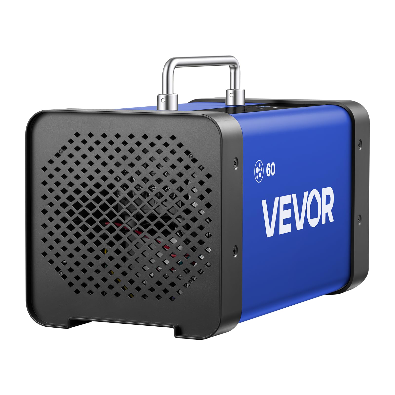 VEVOR Generatore di Ozono Professionale 60000 mg/h, Ozonizzatore Commerciale con Avvio Ritardato di 15 s, Modalità Acqua con Doppio Tubo, Touchscreen LCD, per Auto, Animali Domestici, Fino a 450 m²
