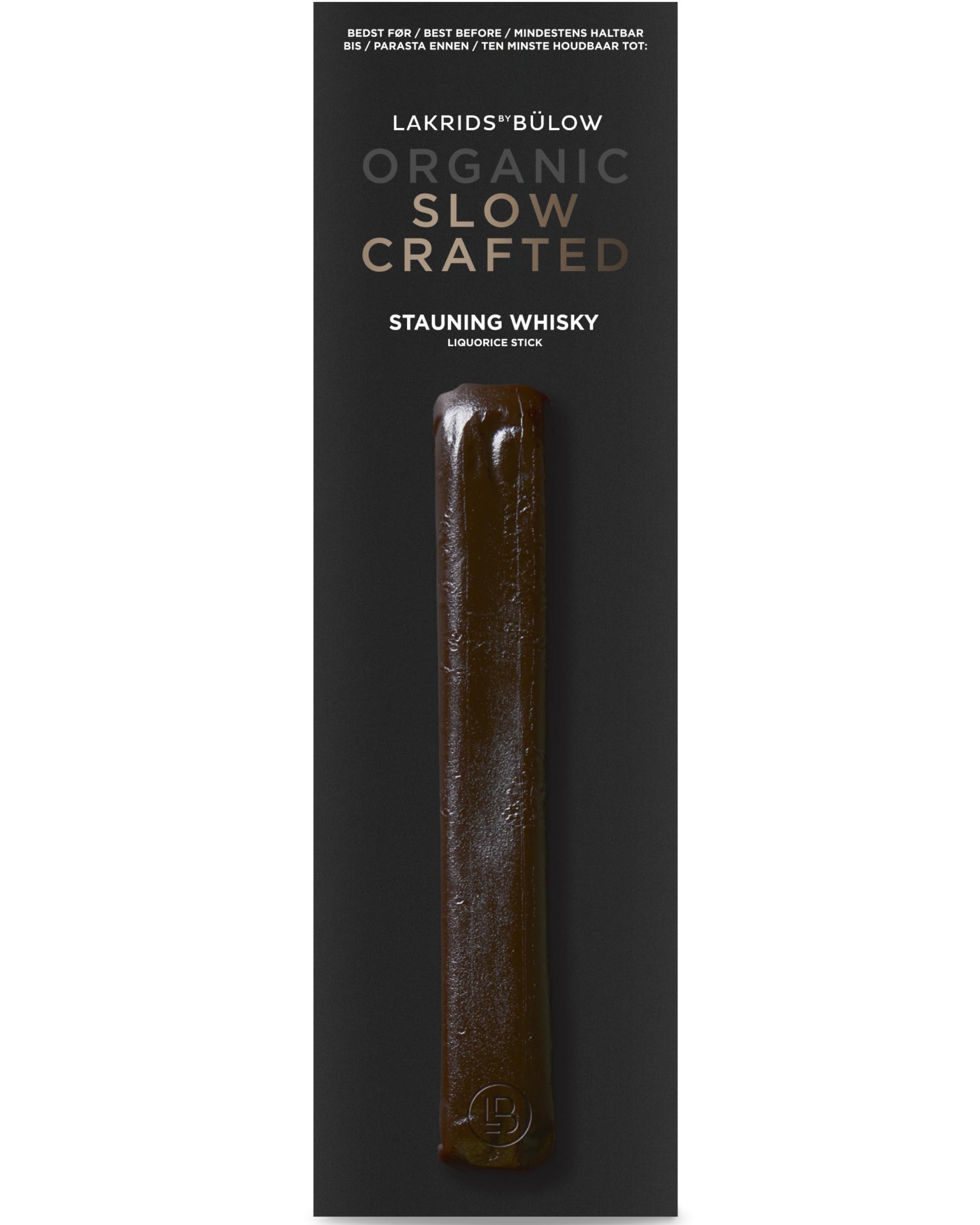 LAKRIDS BY BÜLOW - Stauning Whisky - Organic Slow Crafted - 30g - Langsam gekochte Bio-Lakritze mit Whisky als Stick