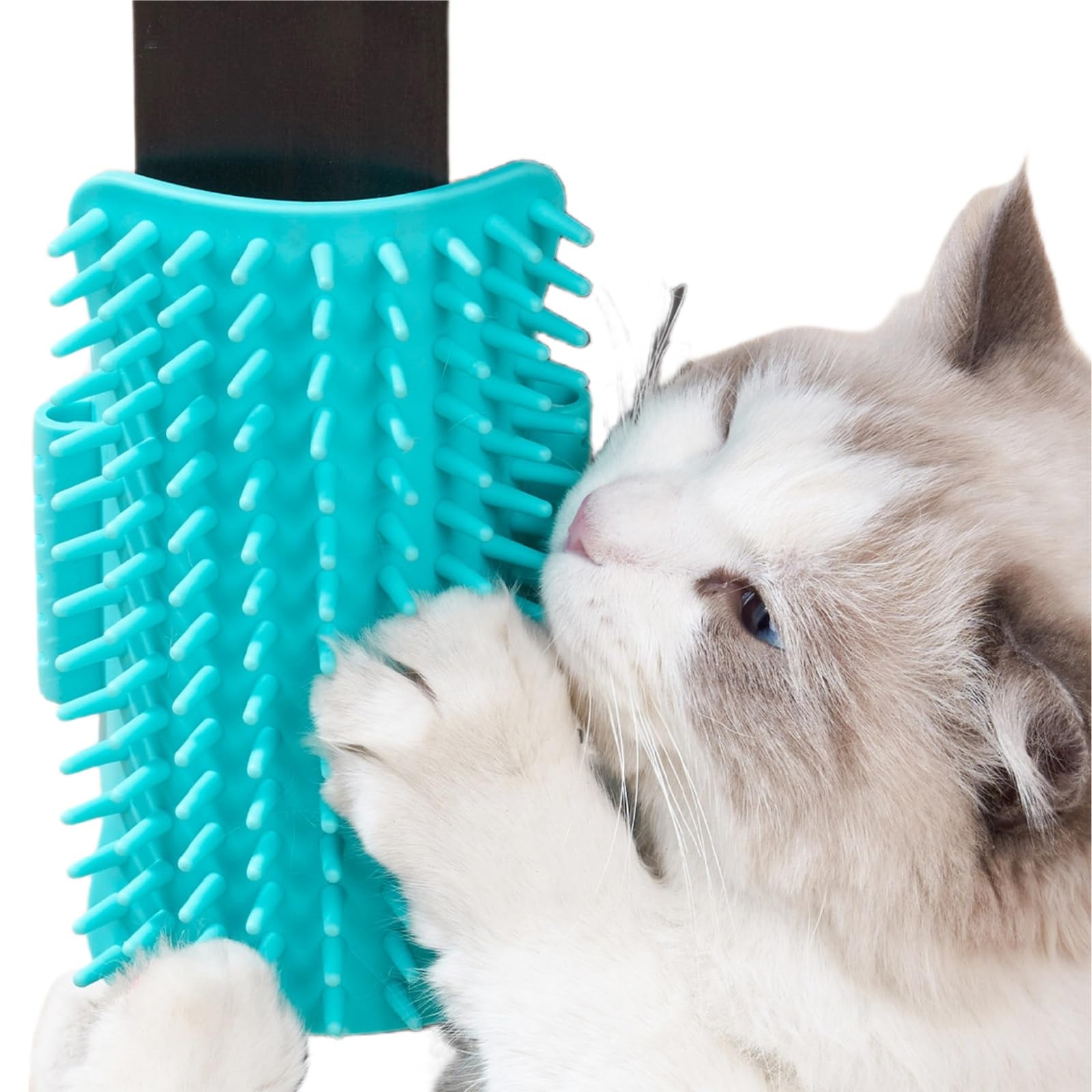 Peine Rascador de Esquina de Pared, Cepillo de Masaje para Gatos, Cat Self Groomer Juguete