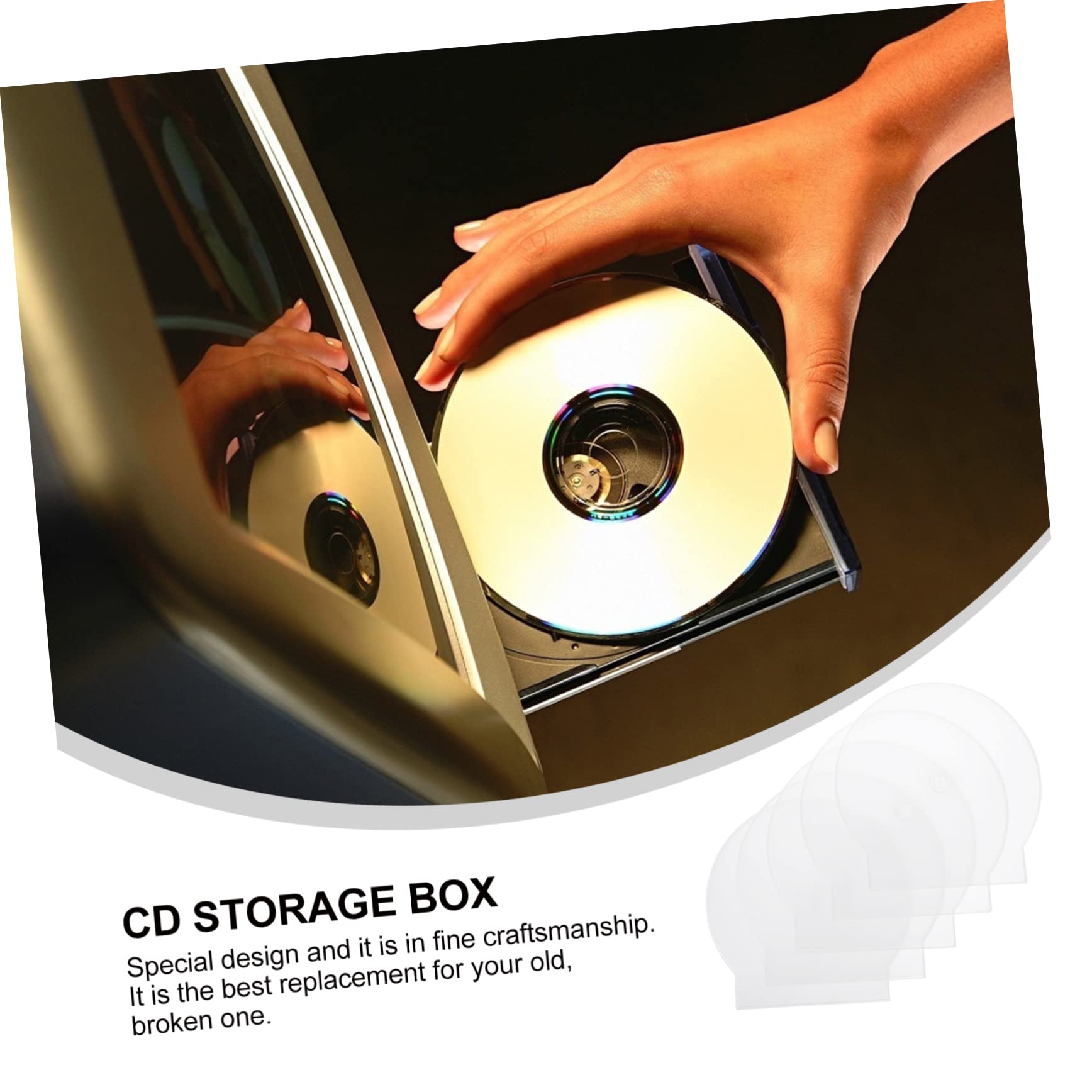 SHINEOFI Custodia CD e Dvd in Plastica Bianca Trasparente 40 Pezzi | Struttura Ispessita su Entrambi i Lati, Facile Distinzione, Accessorio di Ricambio per Disco Singolo