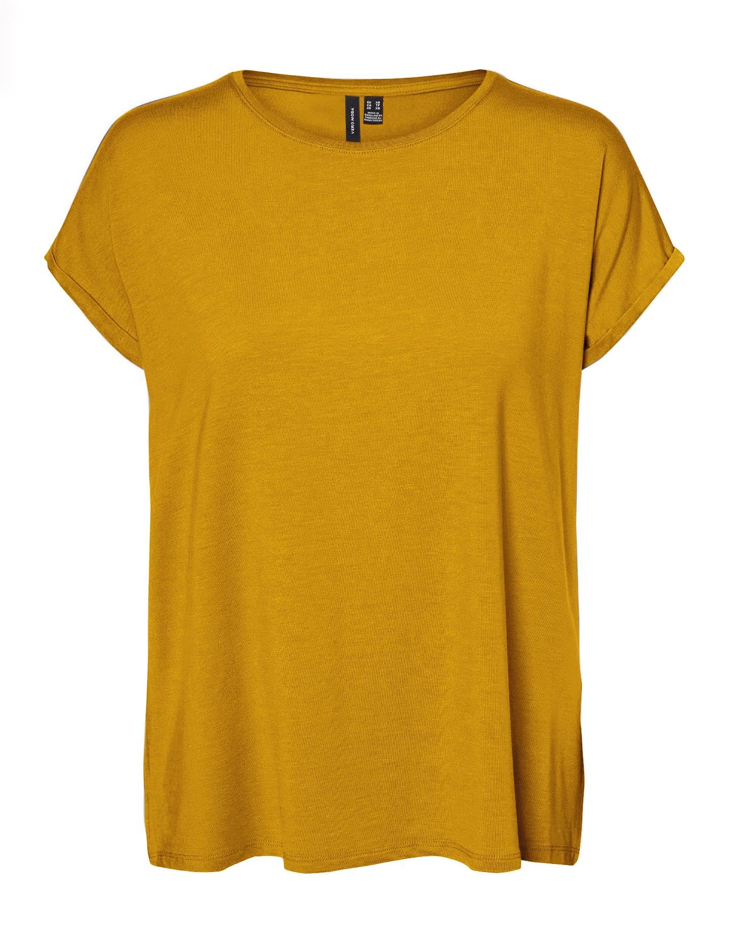 VERO MODA Vmava Plain Ss Camiseta Mujer