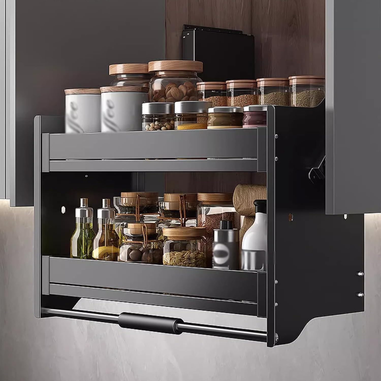 Organizador extraíble para armarios: maximiza el almacenamiento de cocina con acceso fácil