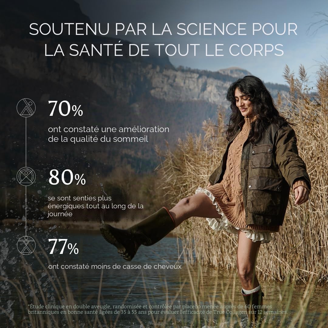 Ancient + Brave - True Collagen - 200 g - Collagène en Poudre Issu de Bovins Nourris à l'Herbe - Peptides de Collagène Hydrolysé Type 1 - Santé de la Peau, des Cheveux et des Ongles