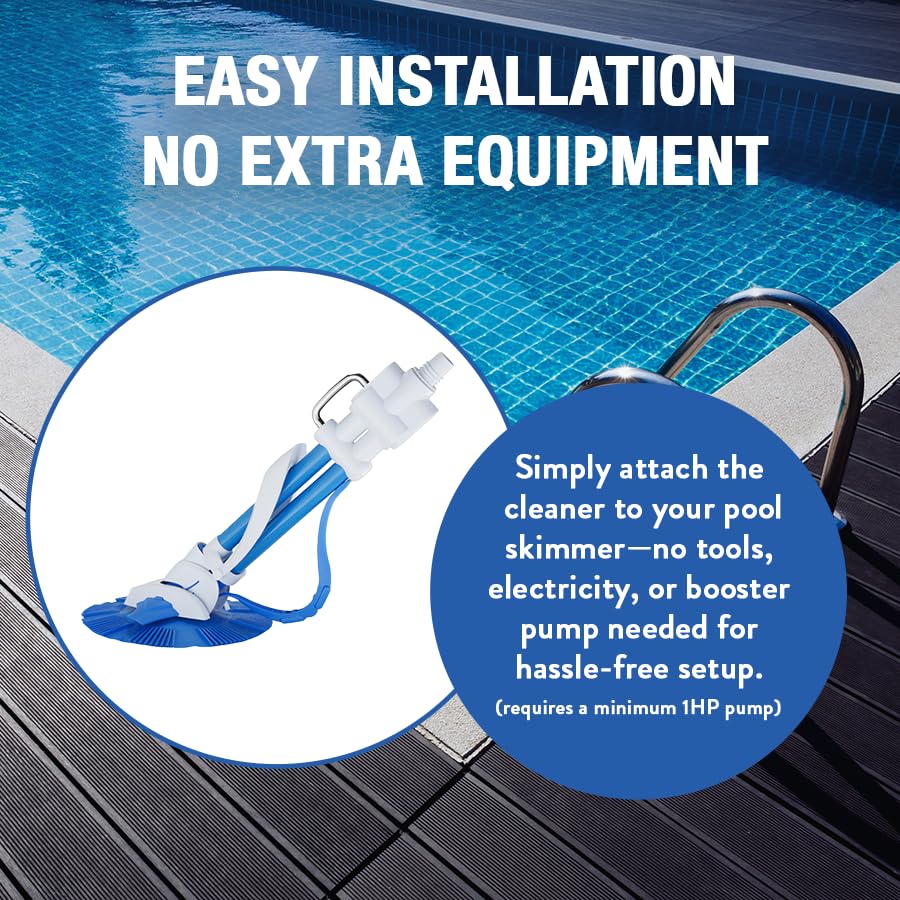 Image of Doheny's ProVac Plus Automatic Suction Swimming Pool Cleaner | Cleans from Waterline to Pool Bottom | Regulator Valve Automatically Adjusts Flow | No Tools or Electricity Needed! | for Inground Pools